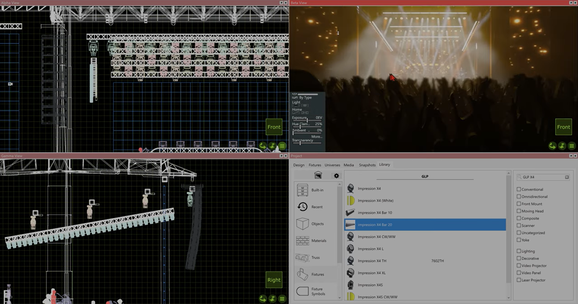 Capture 2025 QUARTET Lighting Visualization Software