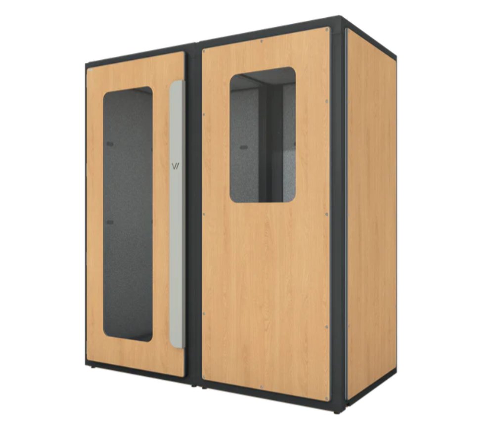 Vicoustic VicBooth Ultra C 1x2 Natural Oak Booth