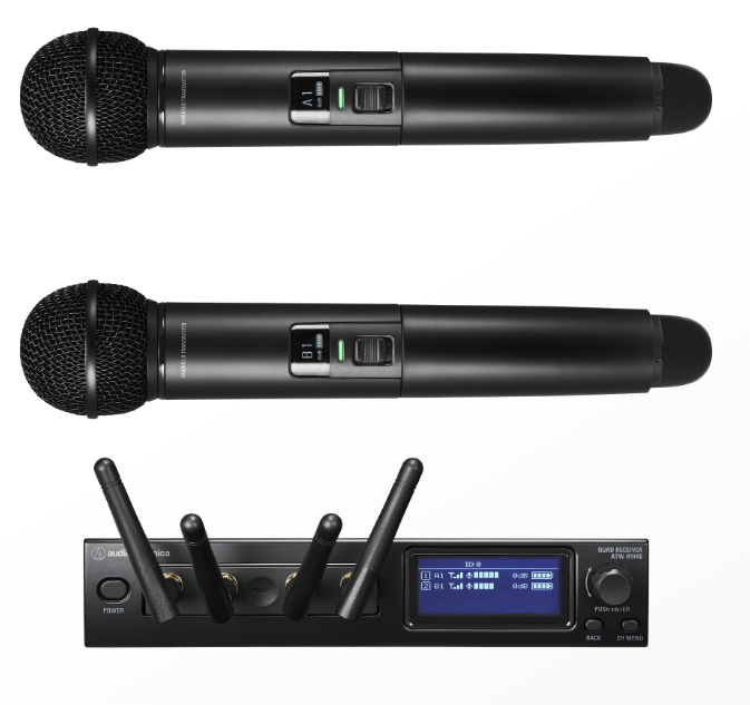 Audio-Technica ATW-1422 Duāla rokas bezvadu mikrofonu sistēma