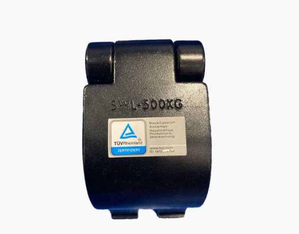 TAF 8001-B Heavy duty M10 Half coupler - 500 kg, Ø 48 - 51 mm, black