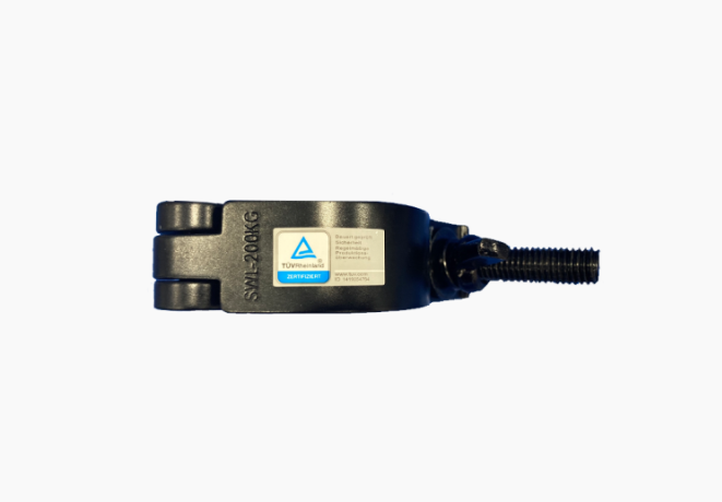 TAF 8002-B Half coupler slim, black, 200 kg, Ø 48 - 51 mm