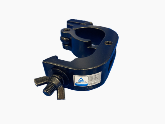 TAF 8004-B Heavy duty hook style slim clamp, black, 250 kg, Ø 48 - 51 mm