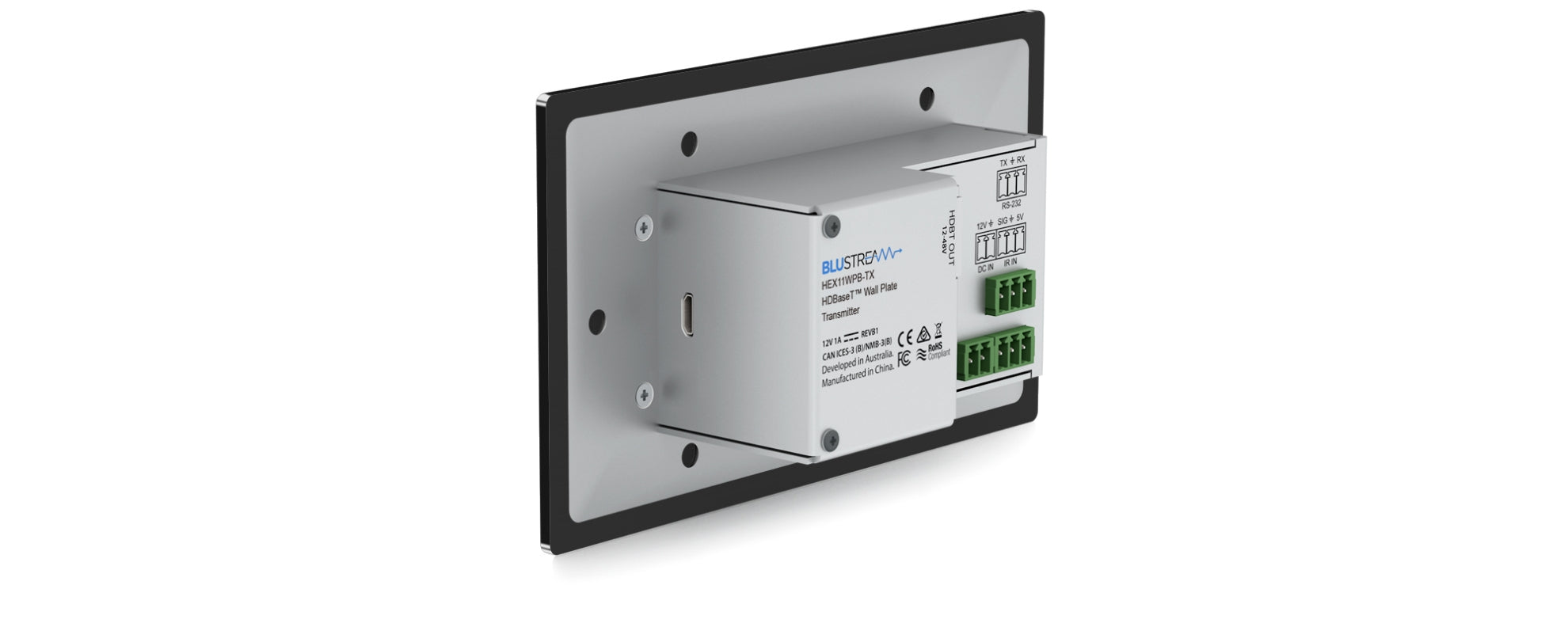 Blustream HEX11WPB-TX HDMI wallplate