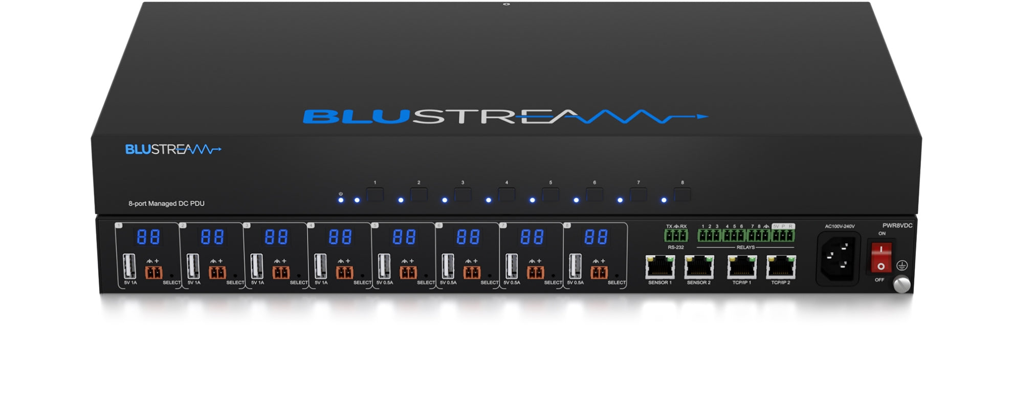 Blustream PWR8VDC 8 Port Managed Low Voltage PDU